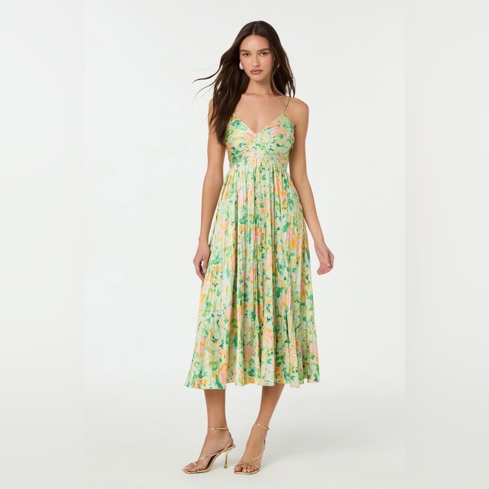 Astr Vibrant Floral Midi Dress